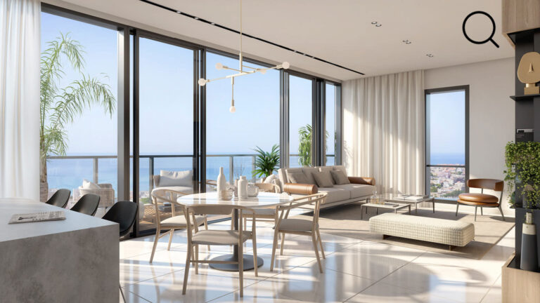 הדמיית סלון הדירה