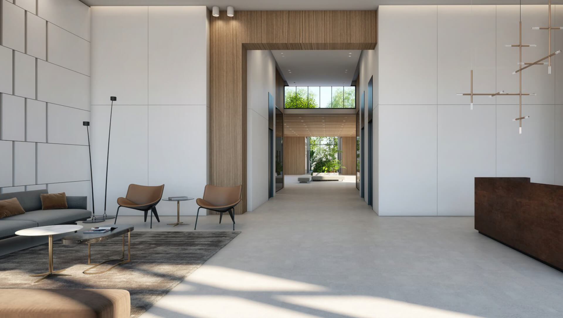 הדמייה של הלובי של הבניין